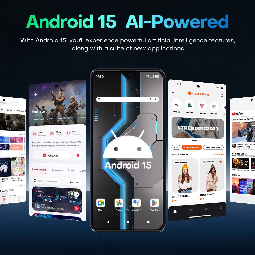 Smartphone 8GB RAM + 256GB ROM 10-core Android 15.0