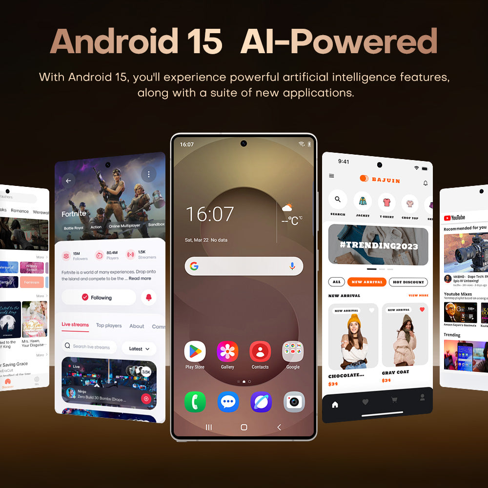 7.3 inch Smartphone 8GB RAM+256GB ROM 10-core Android 15.0