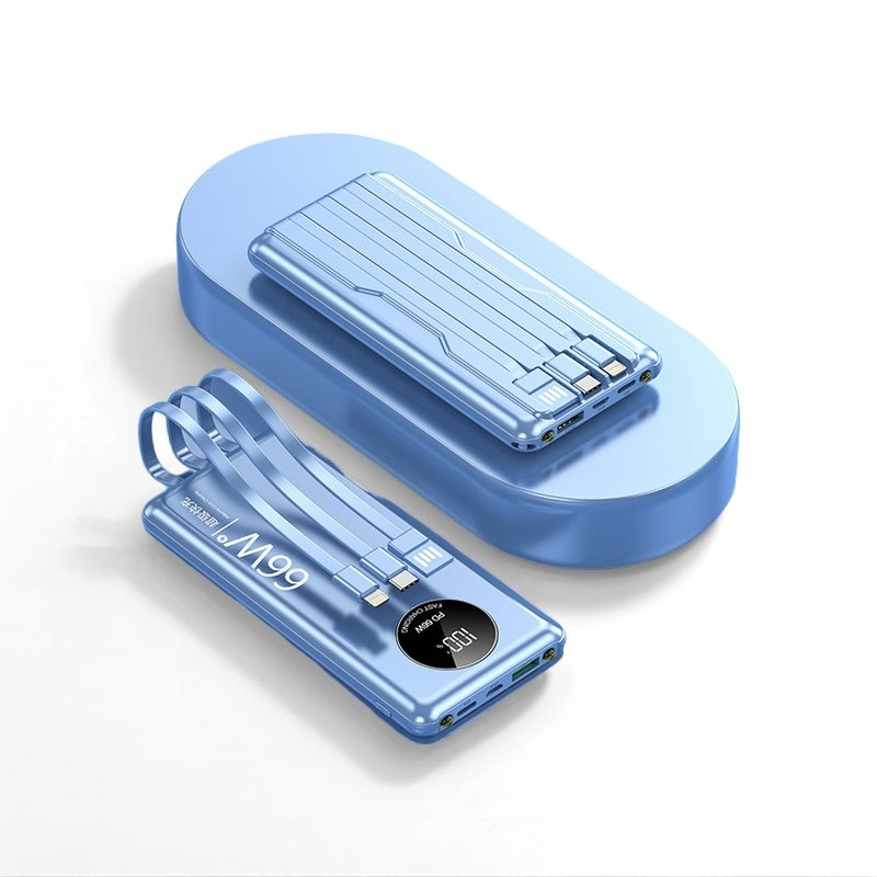 66W Super Fast Charging Power Bank 20000mAh USB C for iPhone Samsung Xiaomi Powerbank with LED Light Portable Charger Station