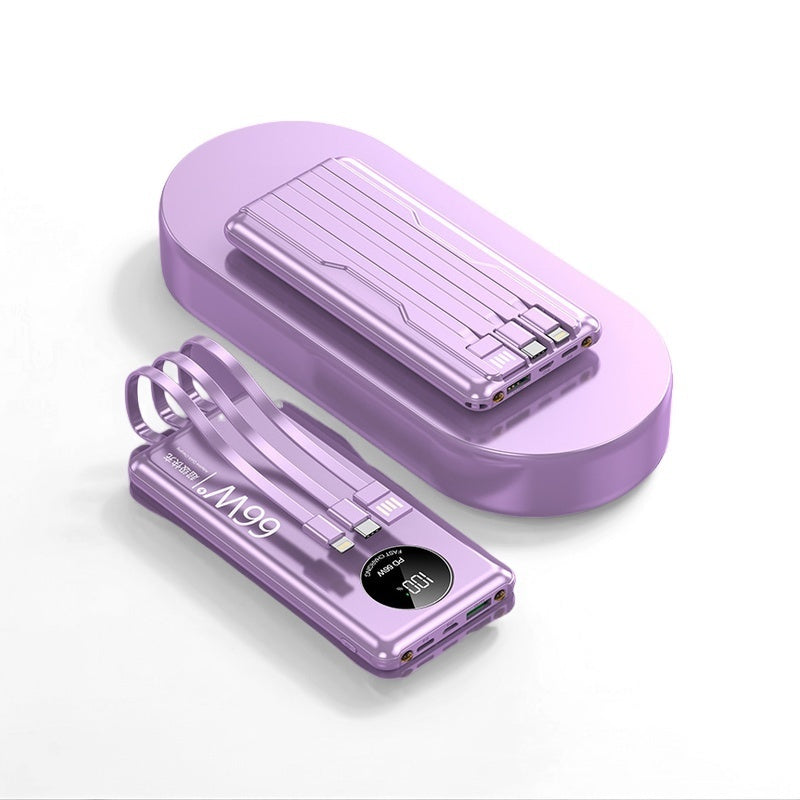 66W Super Fast Charging Power Bank 20000mAh USB C for iPhone Samsung Xiaomi Powerbank with LED Light Portable Charger Station