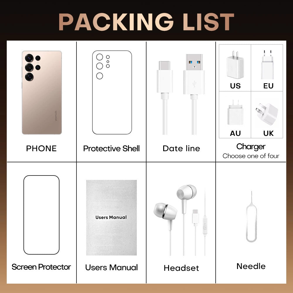 7.3 inch Smartphone 8GB RAM+256GB ROM 10-core Android 15.0