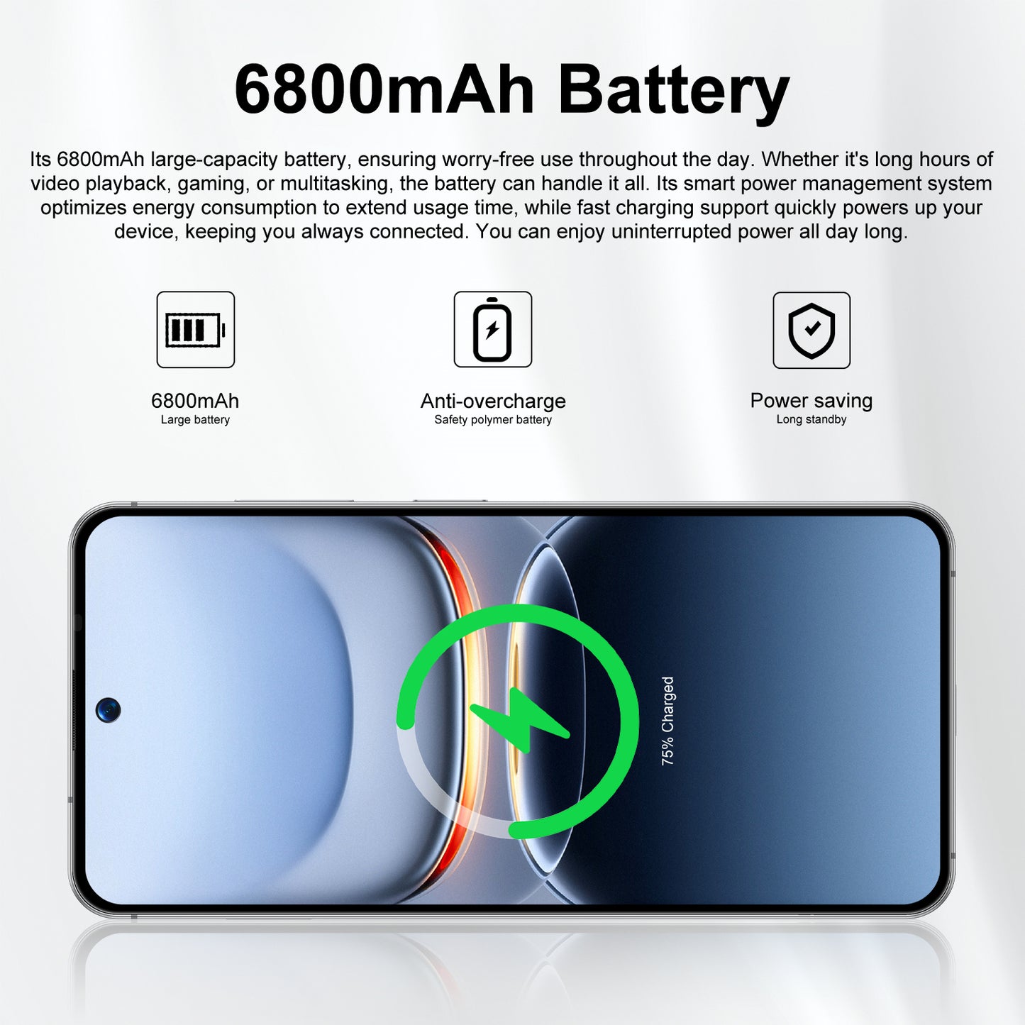 7.3 inch Smartphone 8GB RAM + 256GB ROM 10-core Android 14.0