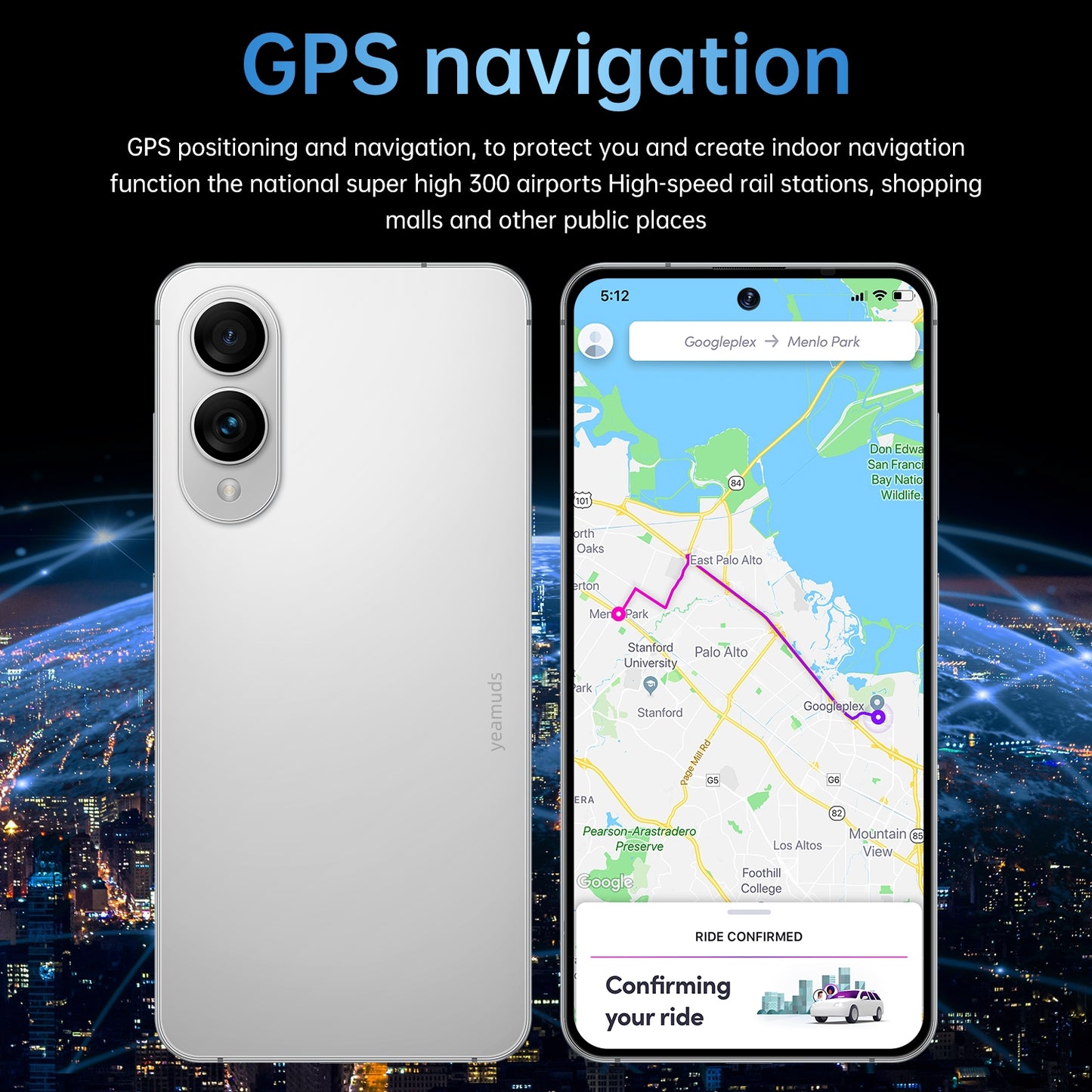 7.3 inch Smartphone 8GB RAM + 512GB ROM 10-core Android 14.0