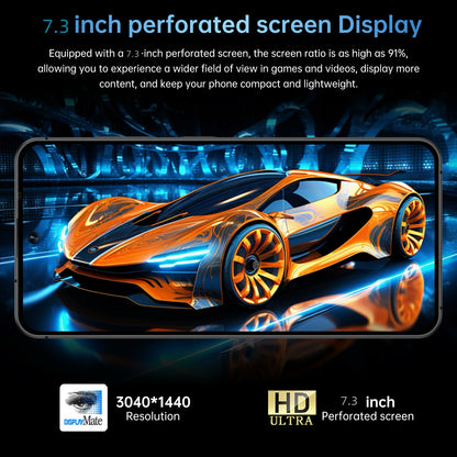 7.3 inch Smartphone 8GB RAM + 512GB ROM 10-core Android 14.0