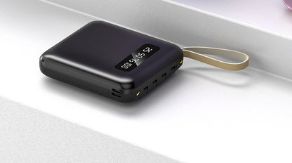 Mini power bank 10000 mAh/20000 mAh with four-wire compact portable power bank