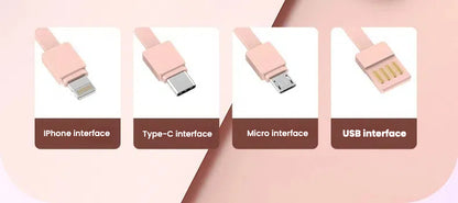 Mini power bank 10000 mAh/20000 mAh with four-wire compact portable power bank
